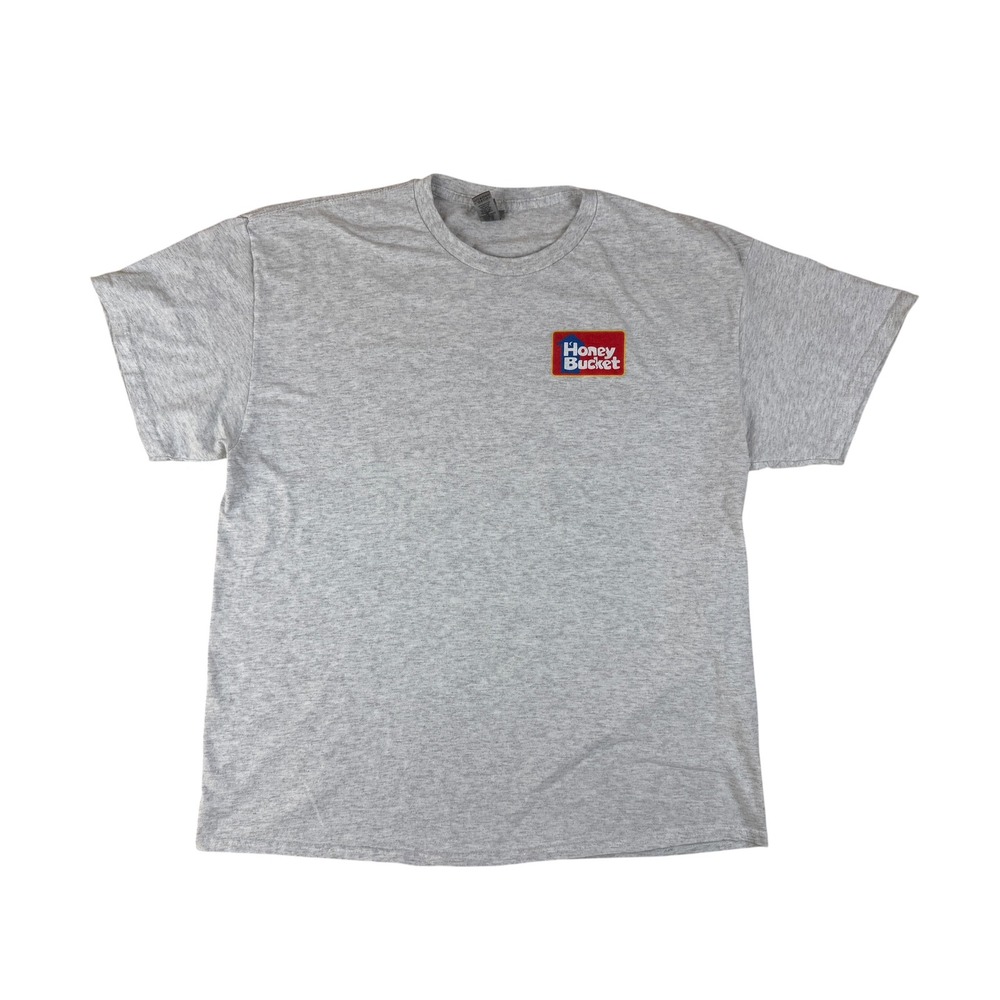 Honey Bucket T-Shirt Workwear XL Humor Cotton Gray Graphic Tee